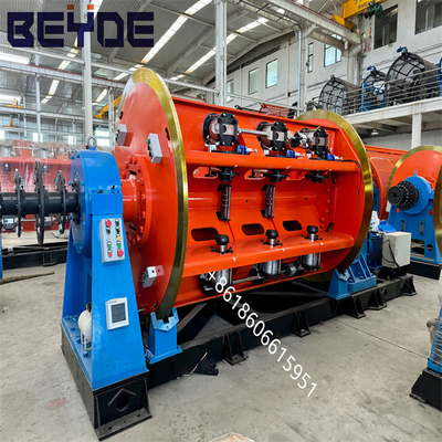 500/630/710mm DIN 46397 स्टैंडर्ड बॉबिन स्टील कोर वायर के लिए कठोर फ्रेम स्ट्रैंडर